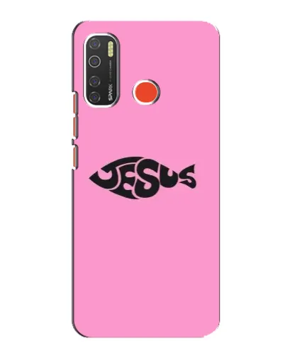 Чехол для TECNO Spark 5 Pro с картинкой «Розовый символ Jesus» Чехол для TECNO Spark 5 Pro с картинкой «Розовый символ Jesus»