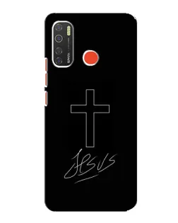 Чехол для TECNO Spark 5 Pro с картинкой «Графический крест Jesus» Чехол для TECNO Spark 5 Pro с картинкой «Графический крест Jesus»