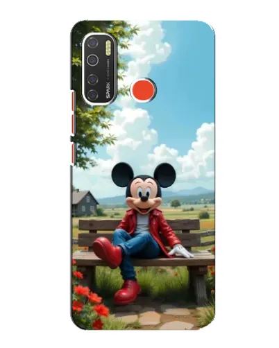 Чехол для TECNO Spark 5 Pro с картинкой «Микки на скамейке»