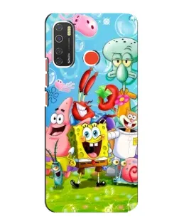 Чохол для TECNO Spark 5 Pro з картинкою «Губка Боб та друзі»