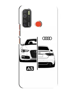 Чехол для TECNO Spark 5 Pro с картинкой «Audi — контрастный дизайн»