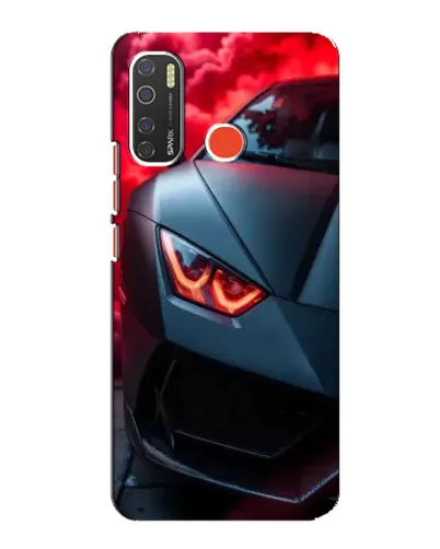 Чехол для TECNO Spark 5 Pro с картинкой «Lamborghini красное сияние»