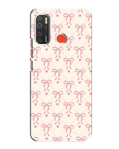 Чехол для TECNO Spark 5 Pro с картинкой «Розовые бантики Coquette»