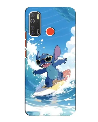 Чехол для TECNO Spark 5 Pro с картинкой «Стич на волне»