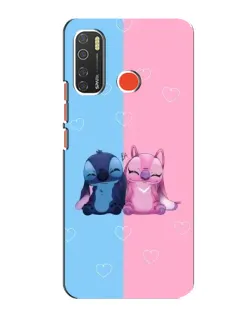 Чехол для TECNO Spark 5 Pro с картинкой «Stitch и Angel Love»