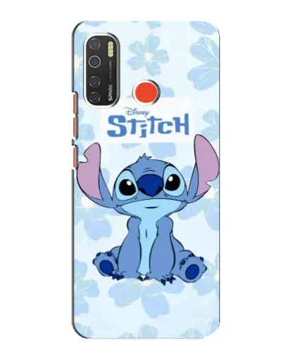 Чехол для TECNO Spark 5 Pro с картинкой «Stitch среди цветов»