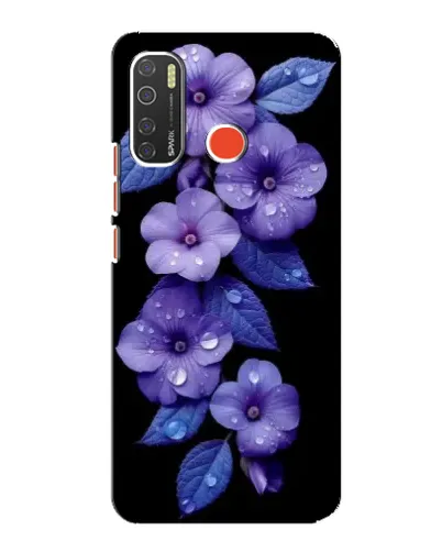 Чохол для TECNO Spark 5 Pro з картинкою «Фіолетові квіти з росою» Чохол для TECNO Spark 5 Pro з картинкою «Фіолетові квіти з росою»