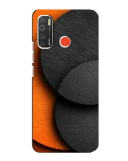 Чехол для TECNO Spark 5 Pro с картинкой «Геометрия оранжевых кругов»