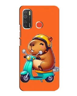 Чохол для TECNO Spark 5 Pro з картинкою «Капібара на скутері»