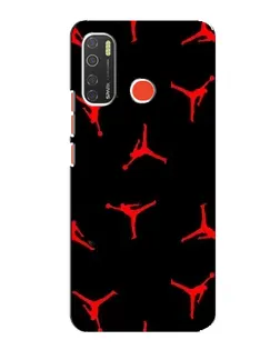 Чехол для TECNO Spark 5 с картинкой «Jordan Red Pattern»