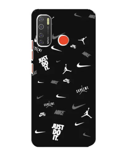 Чехол для TECNO Spark 5 с картинкой «Nike Black Pattern» Чехол для TECNO Spark 5 с картинкой «Nike Black Pattern»