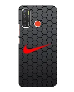 Чехол для TECNO Spark 5 с картинкой «Nike — карбоновая сетка»