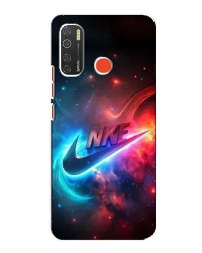 Чехол для TECNO Spark 5 с картинкой «Огненный логотип Nike»