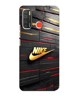 Чехол для TECNO Spark 5 с картинкой «Золотой Nike на металле»