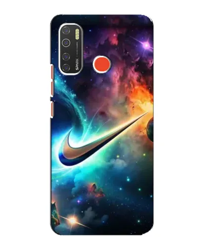 Чехол для TECNO Spark 5 с картинкой «Космический Nike Swoosh»