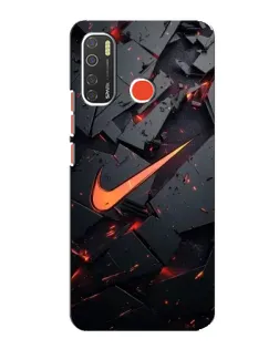 Чехол для TECNO Spark 5 с картинкой «Nike — эффект разломов»