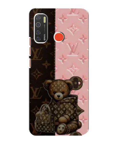 Чехол для TECNO Spark 5 с картинкой «Мишка в стиле LV»