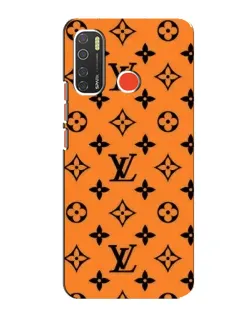 Чехол для TECNO Spark 5 с картинкой «Оранжевый стиль LV»