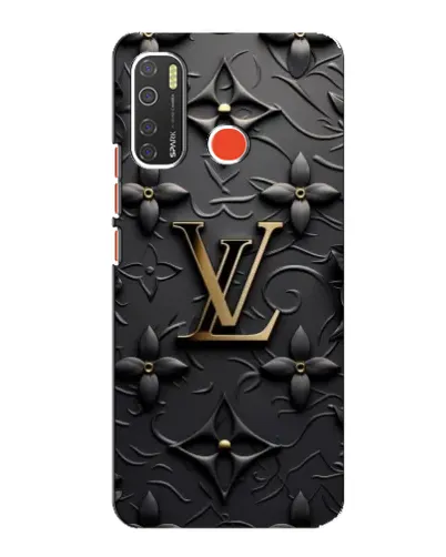 Чехол для TECNO Spark 5 с картинкой «Кожаная текстура LV»