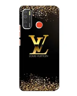 Чехол для TECNO Spark 5 с картинкой «LV — золотые искры»