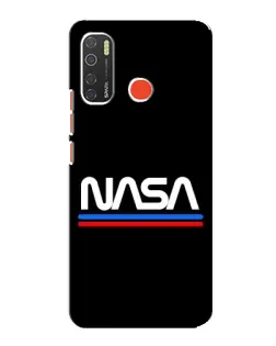 Чехол для TECNO Spark 5 с картинкой «NASA — классика Red Blue»