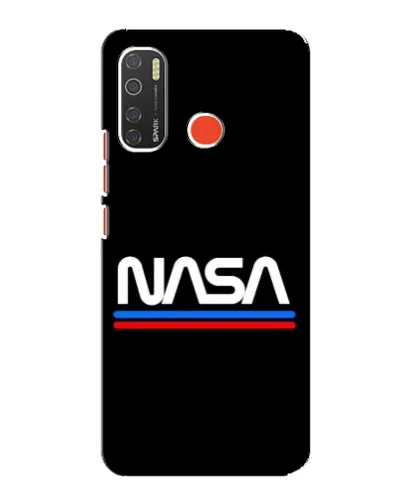 Чехол для TECNO Spark 5 с картинкой «NASA — классика Red Blue»