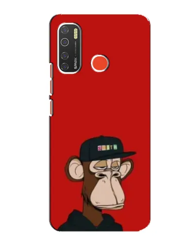 Чехол для TECNO Spark 5 с картинкой «Bored Ape — красный фон» Чехол для TECNO Spark 5 с картинкой «Bored Ape — красный фон»