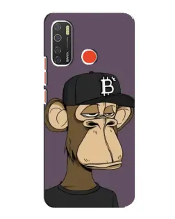 Чехол для TECNO Spark 5 с картинкой «Bored Ape в кепке»