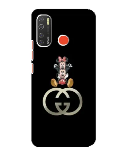 Чехол для TECNO Spark 5 с картинкой «Минни Маус на лого»
