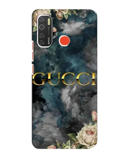 Чехол для TECNO Spark 5 с картинкой «Абстрактные цветы Gucci»