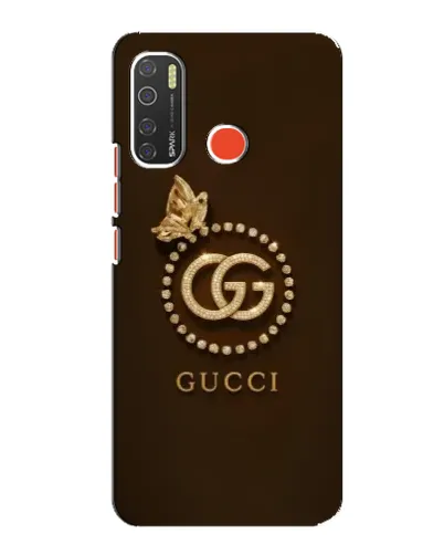 Чехол для TECNO Spark 5 с картинкой «Gucci — золотая бабочка»