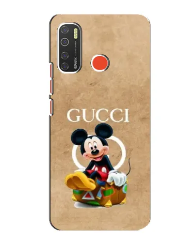 Чехол для TECNO Spark 5 с картинкой «Микки Маус Gucci — крафт»