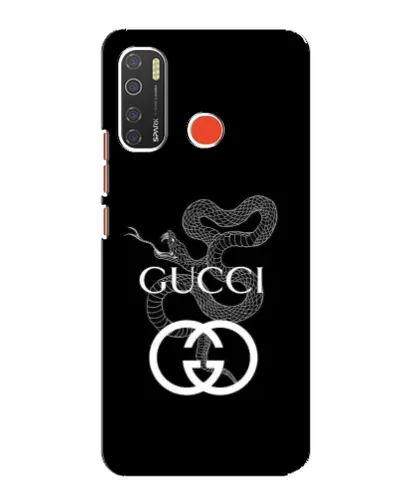 Чехол для TECNO Spark 5 с картинкой «Gucci — серебряная змея»
