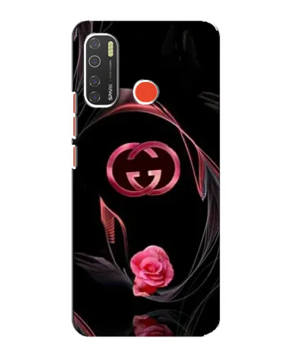 Чехол для TECNO Spark 5 с картинкой «Gucci — неоновая роза»