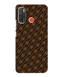 Чехол для TECNO Spark 5 с картинкой «Gucci — золотые диагонали»