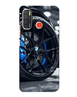 Чехол для TECNO Spark 5 с картинкой «Колесо BMW вблизи»