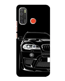 Чехол для TECNO Spark 5 с картинкой «Темный силуэт BMW»