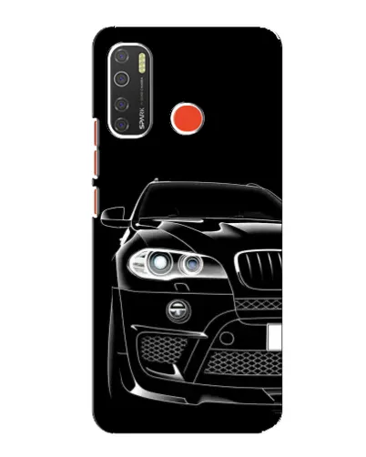 Чехол для TECNO Spark 5 с картинкой «Темный силуэт BMW»