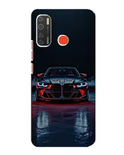 Чехол для TECNO Spark 5 с картинкой «BMW на мокрой дороге»