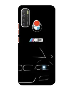 Чехол для TECNO Spark 5 с картинкой «Минималистичный принт BMW M3»