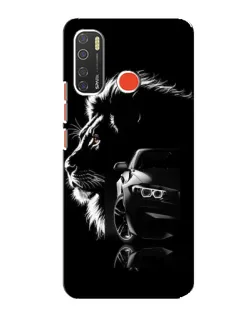 Чехол для TECNO Spark 5 с картинкой «BMW и лев»