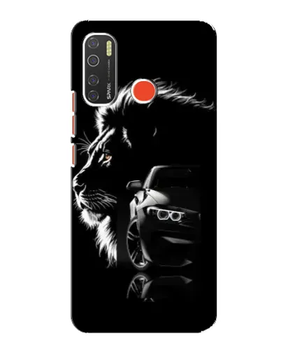 Чехол для TECNO Spark 5 с картинкой «BMW и лев»