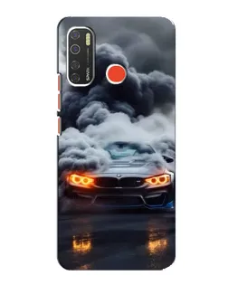 Чехол для TECNO Spark 5 с картинкой «BMW в дыму»