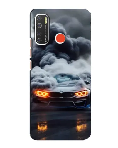 Чехол для TECNO Spark 5 с картинкой «BMW в дыму»