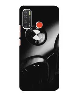 Чехол для TECNO Spark 5 с картинкой «Эмблема BMW — макро»