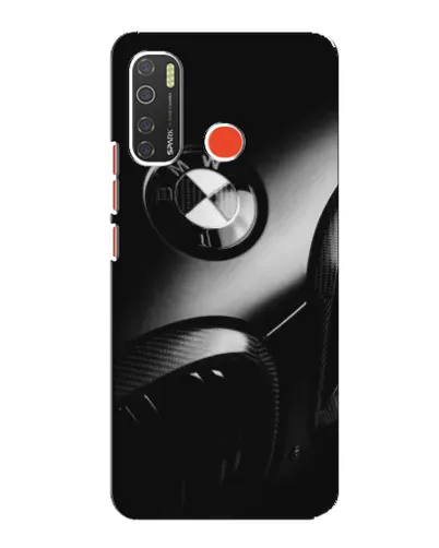 Чехол для TECNO Spark 5 с картинкой «Эмблема BMW — макро»