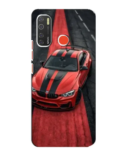 Чехол для TECNO Spark 5 с картинкой «BMW на красной дорожке»