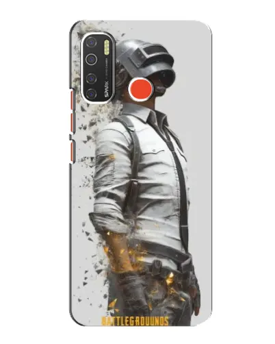 Чохол для TECNO Spark 5 з картинкою «PUBG — боєць у пилу»