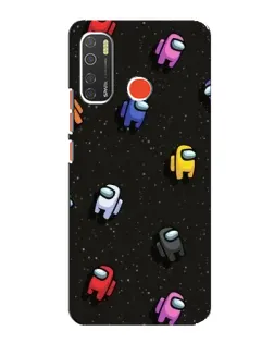 Чохол для TECNO Spark 5 з картинкою «Космічний патерн Among Us»