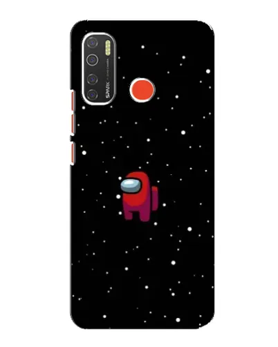 Чехол для TECNO Spark 5 с картинкой «Красный Among Us»